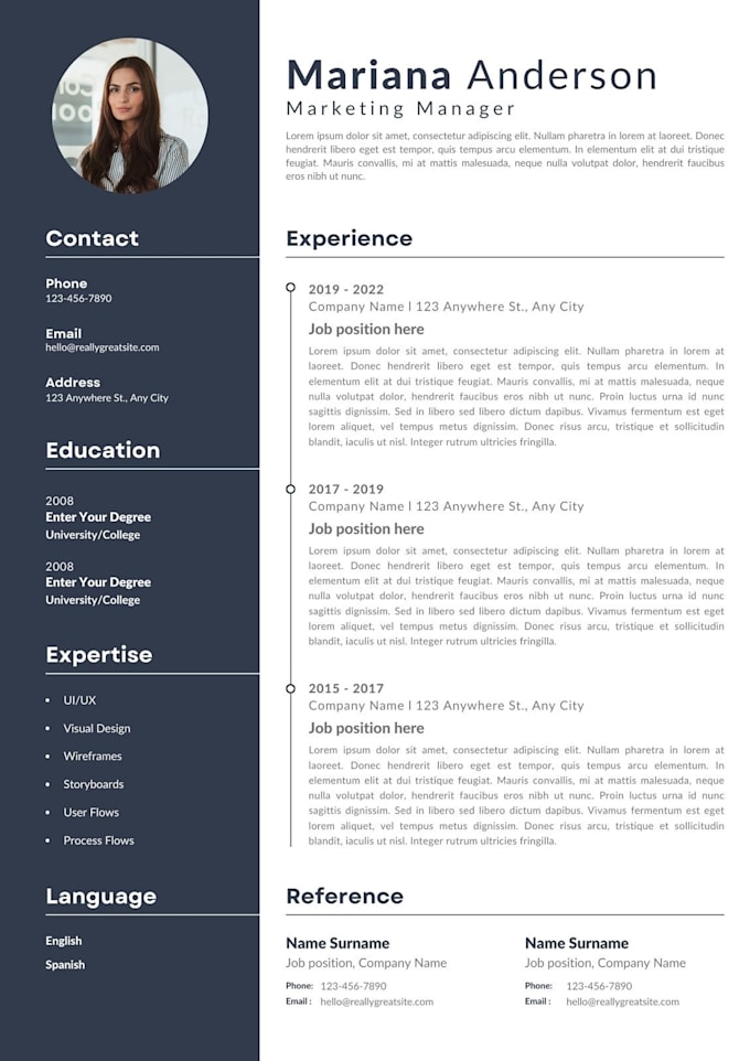make and design your professional cv, resume, editing in resume,
