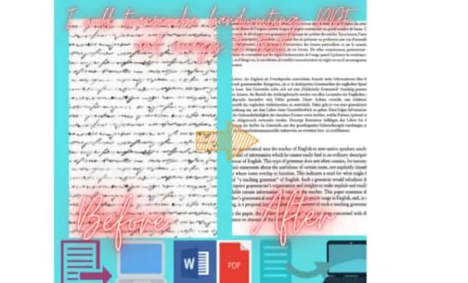 trancribe your handwriten docments and pdf conversion
