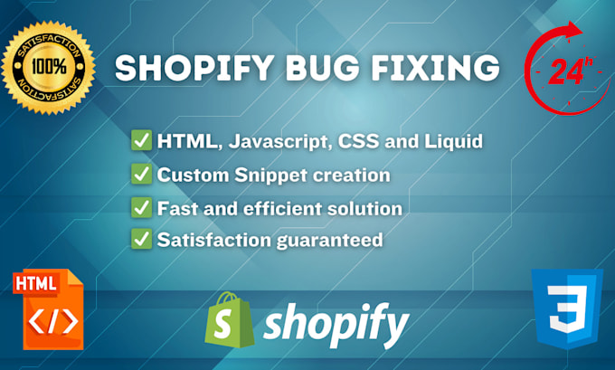 Fix shopify bugs with html, liquid and javascript by Zenito_ecom | Fiverr