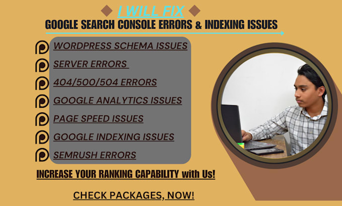 fix semrush errors, indexing issues and also do schema markup