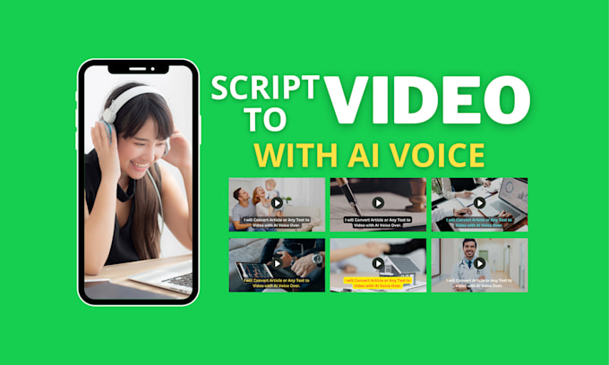 convert script or text to video with ai voice over