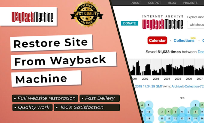restore your website from wayback machine to wordpress