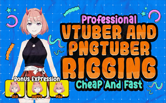 rig live2d vtuber model or png tuber, cheap and fast