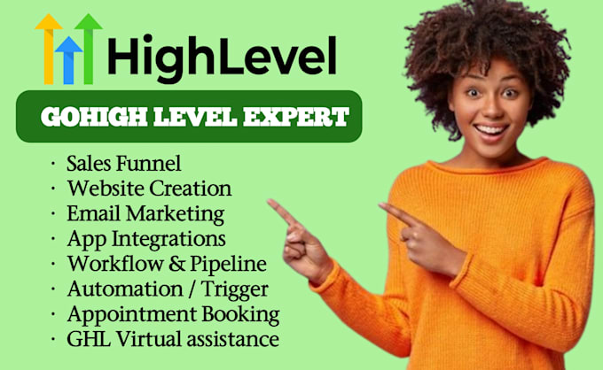 do gohighlevel funnel, ghl virtual assistant, gohigh level website, landing page
