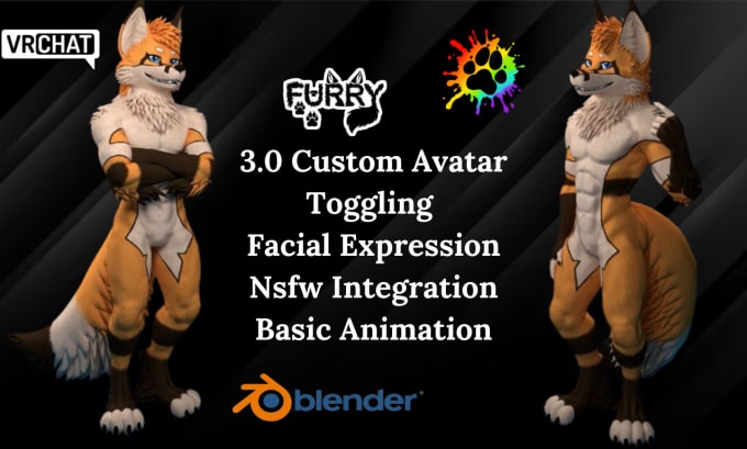 Create Custom Furry Vrchat Avatar Vrc Avatar Furry Nsfw Model Fursona Vtuber By Dave Vector