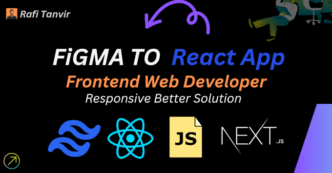 Be react frontend web developer html css react js website design figma ... image.