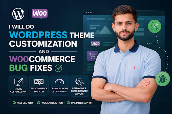 do wordpress theme customisation and woocommerce bug fixes