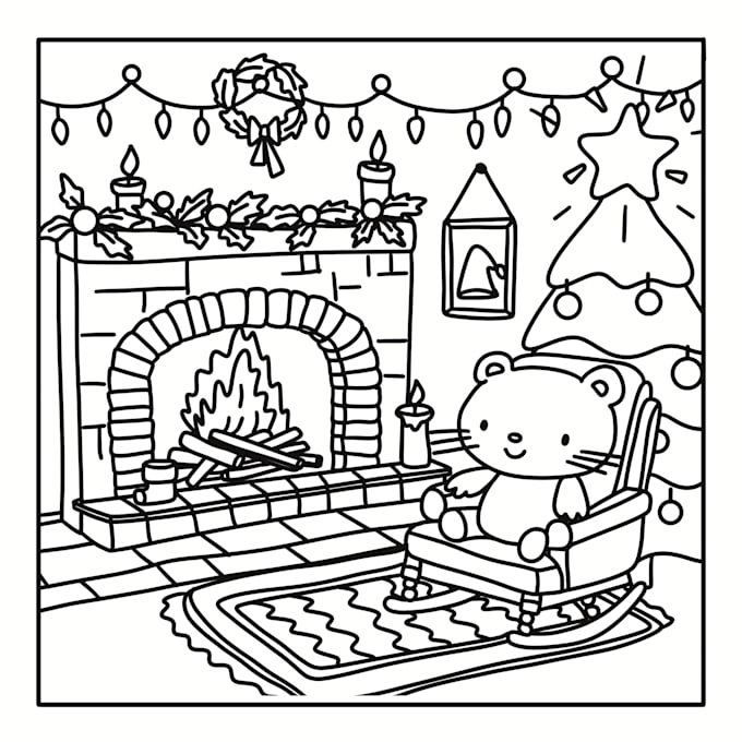 draw kawaii sanrio style coloring book illustrations for kids