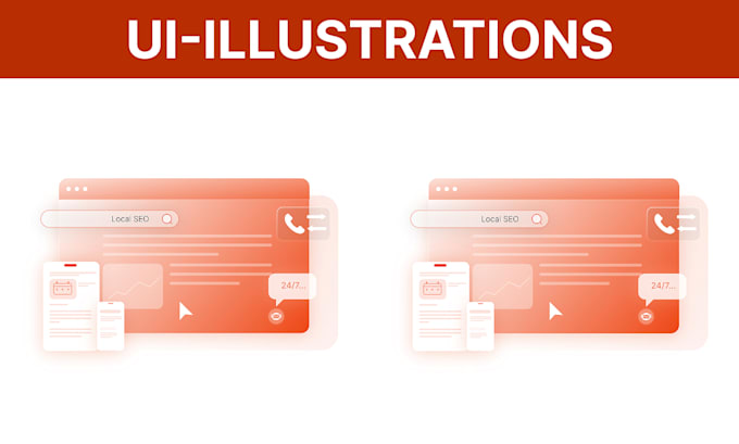 design website illustrations, icons, and hero section graphics for your brand