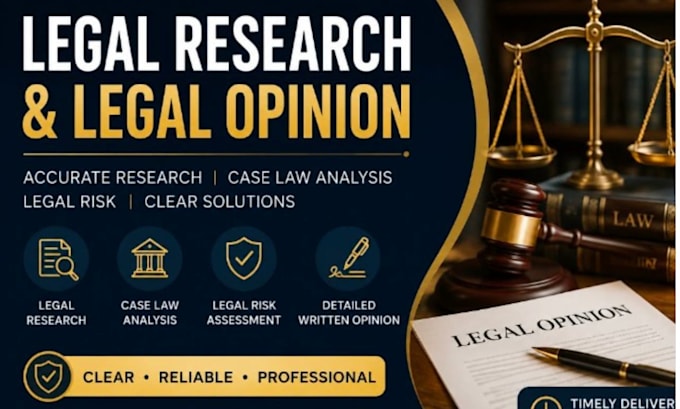 conduct legal research and provide legal opinion