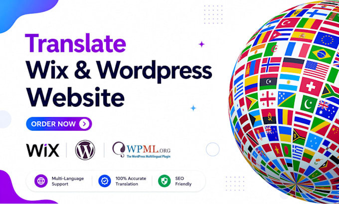 wix or wordpress website translation into multilingual using polylang wpml