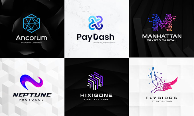 do tech modern startup crypto security technology it web3 saas app logo design