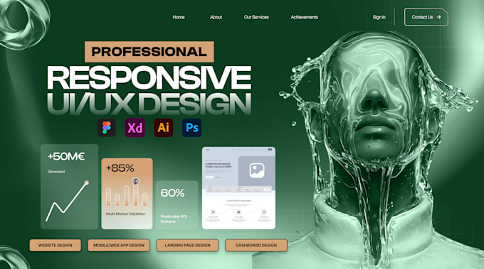 do figma website design, website ui ux, web app design