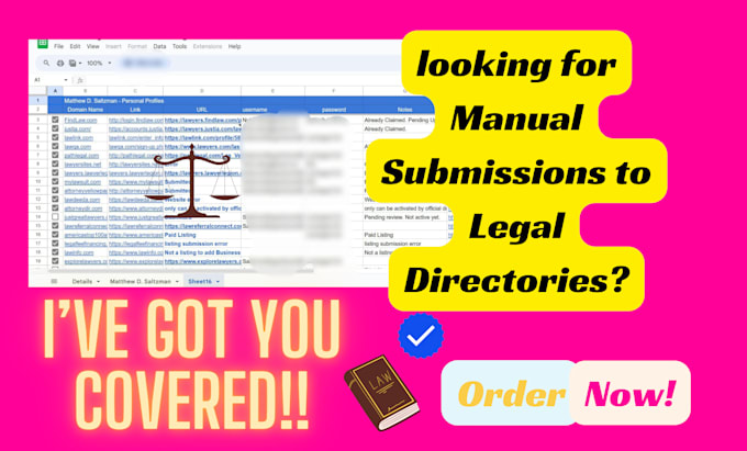do submissions to do follow legal, attorney, law firm directories