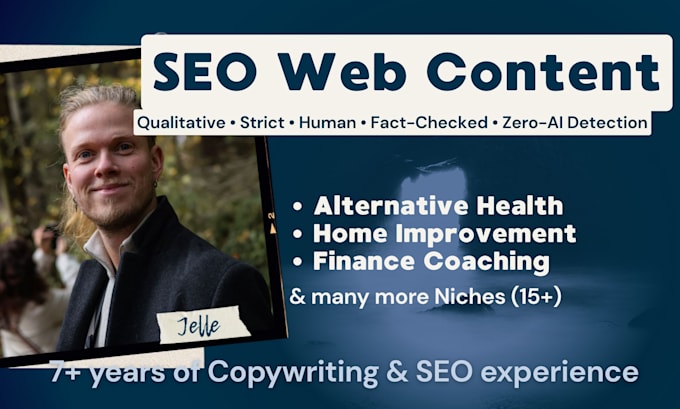 write alternative health, wellness SEO webpages that convert
