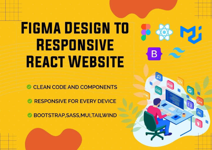 Convert figma to react or psd to react or figma to html using tailwind ...