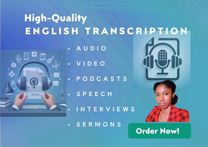 do fast and accurate english audio and video transcriptions