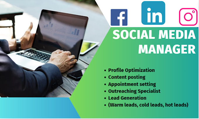 be your social media manager, appointment setting, outreaching specialist