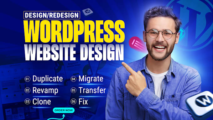 wordpress website design redesign clone revamp duplicate migrate transfer fix