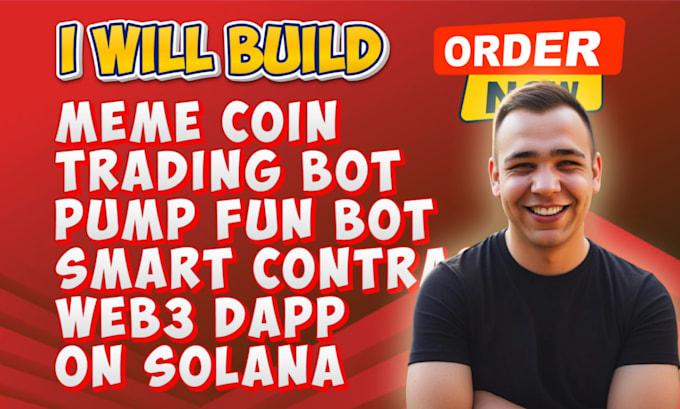 be solana developer for pump fun, ore, meme coin trading volume bot, web3 dapp