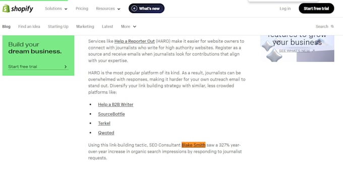 do haro link building for high DR backlinks