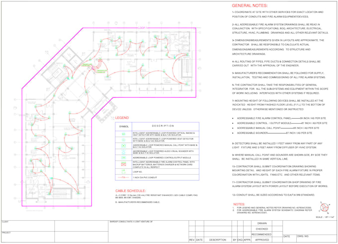 design elv syatems, fire alarm, public address, cctv and all security systems