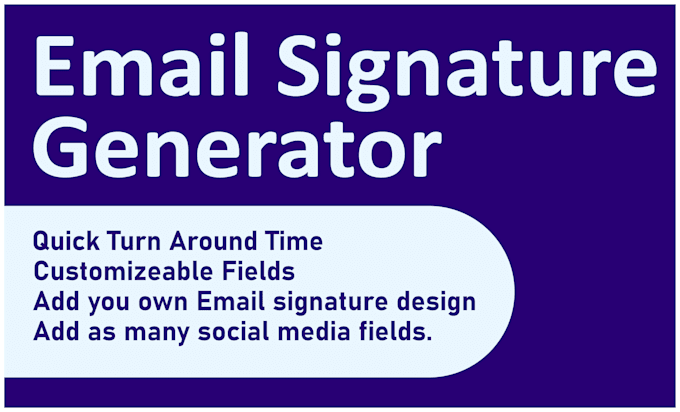 create an email signature generator