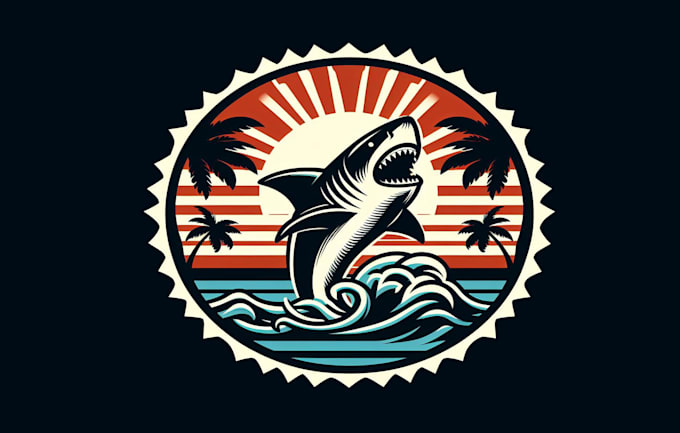 do creative shark vintage logo design