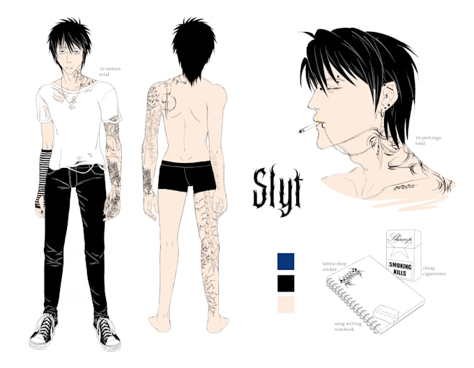 create concept art for original character
