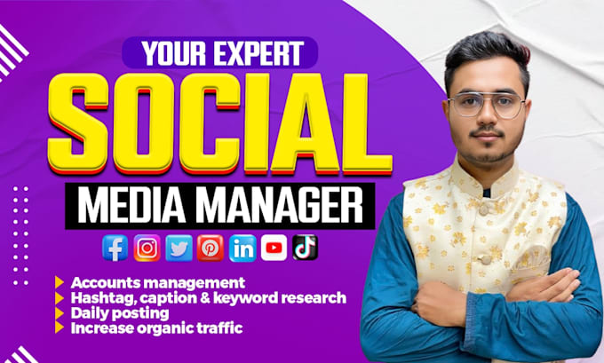 be your social media manager and digital marketing manager