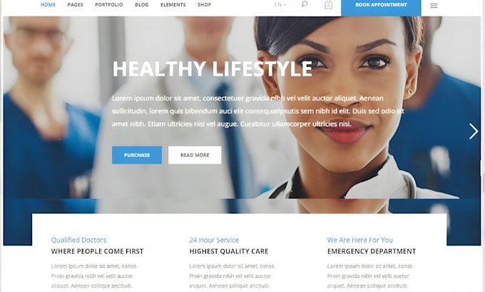 design medical websites for dentist, nurses, pharmacy, clinic, homecare website