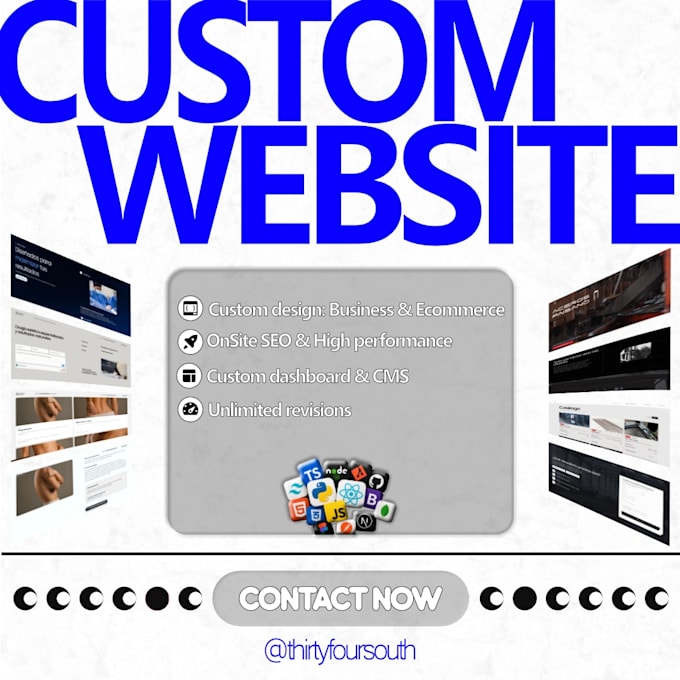 build webiste, landing page, ecommerce, business websites