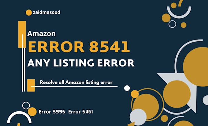 fix all amazon listing errors and brand name errors 8541 5995 5461 and 8572