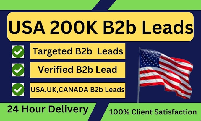 build USA 200k verified b2b lead list