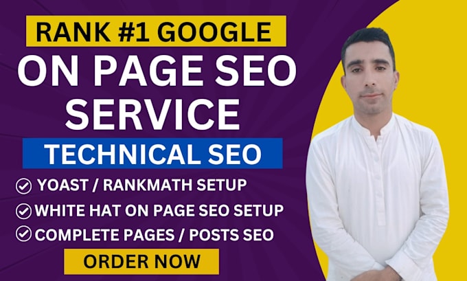 do on page SEO and technical optimization with rankmath and schema markup
