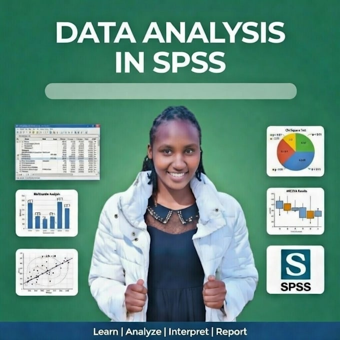 do data analysis, interpretations, and reports with spss