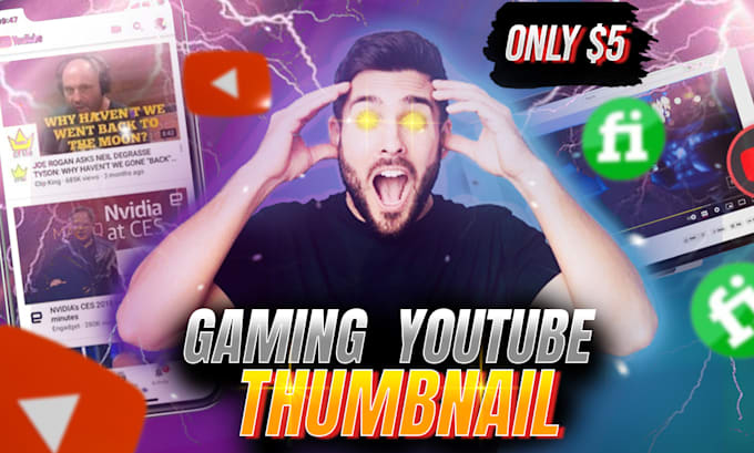 design gaming youtube thumbnails
