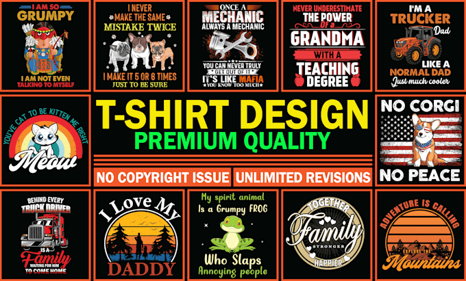 Create amazing typography and graphic t shirt designs by ...