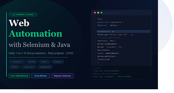 teach you ai powered web automation using selenium and java