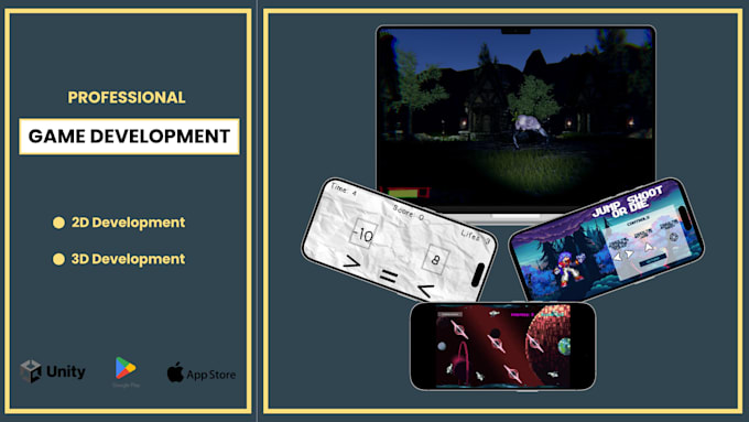 develop a game in 2d or 3d unity engine environment