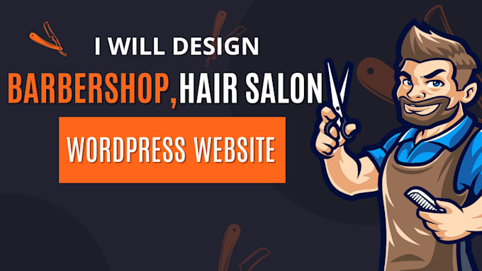 design barber, barbershop and hair salon wordpress website