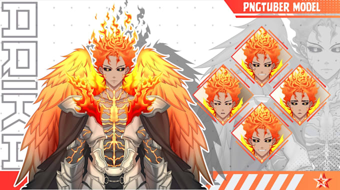 draw pngtuber model or custom png tuber avatar for your vtuber twitch stream