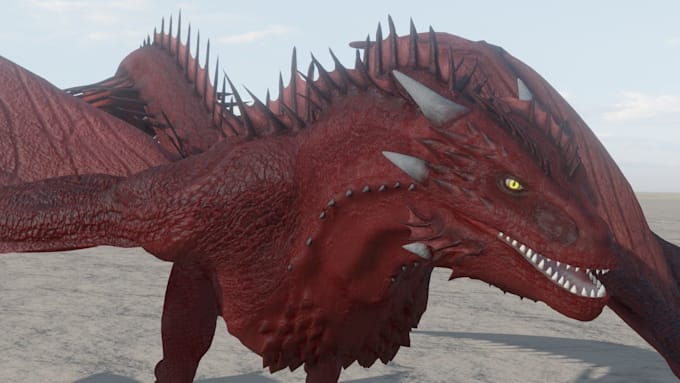 create cgi 3d dragon animation, 3d bird design, 3d creature, 3d animal model
