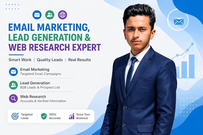 email marketing, lead generation and web research expert