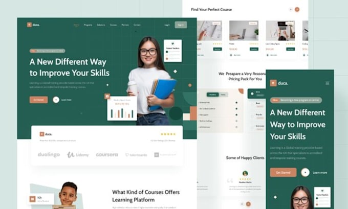 build wordpress lms website with learndash tutor lms teachable website