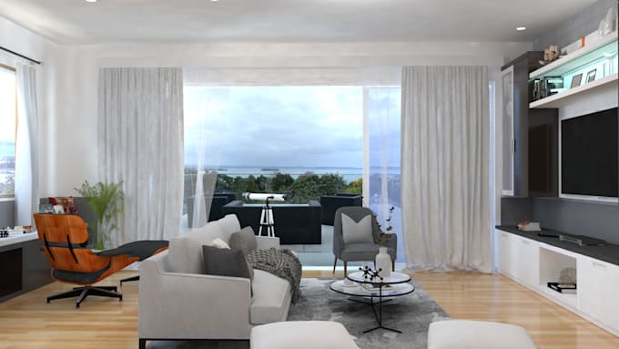 design and render stunning interior, exterior by sketchup