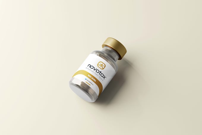 design premium vial label design , medicine box or supplement packaging