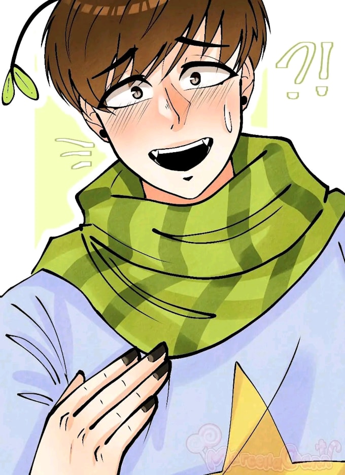 draw you a close up anime art with simple coloring