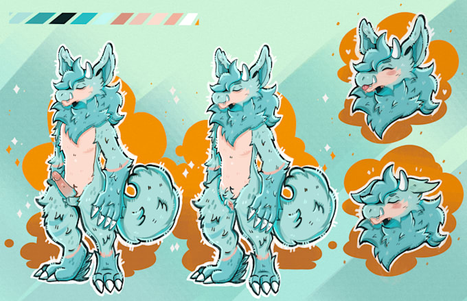 Make a reference sheet of your furry ocs nsfw or sfw by Joni_art | Fiverr