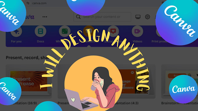 create any design using canva